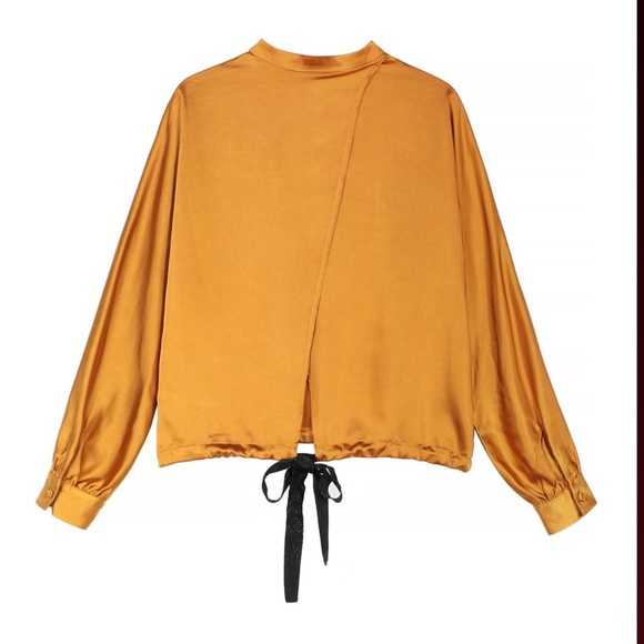 FRNCH – Satin Tie Back Blouse - Picture 3 of 10